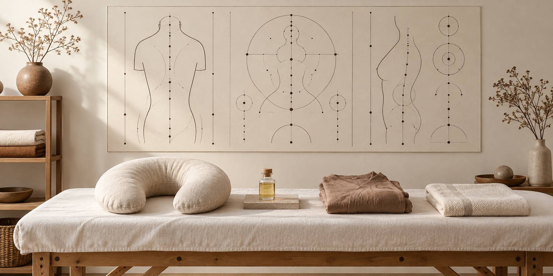 Détail d'une planche de points et d'un coussin de soin