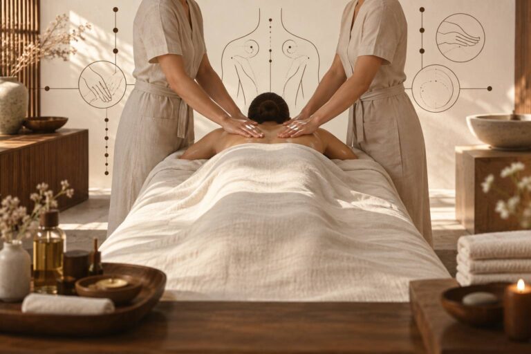 Massage à quatre mains : synchronisation, durée et surcoût relevé