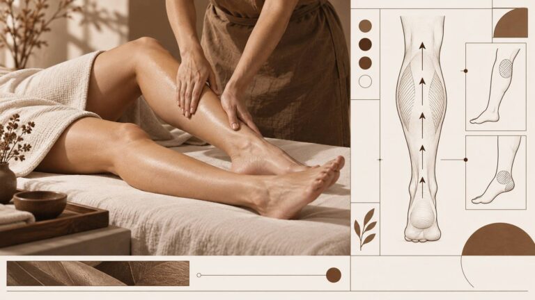 Massage des jambes : sens des manœuvres et zones écartées